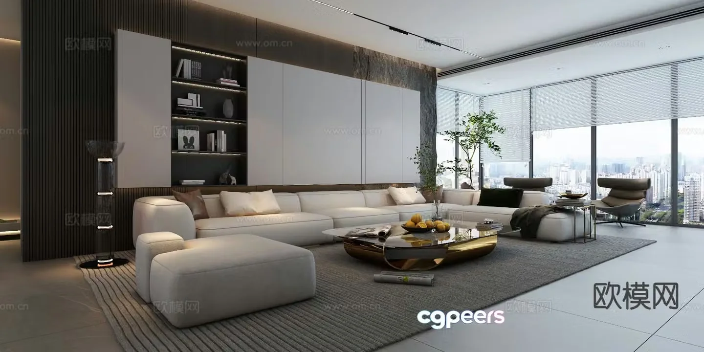 Modern living room 3d model