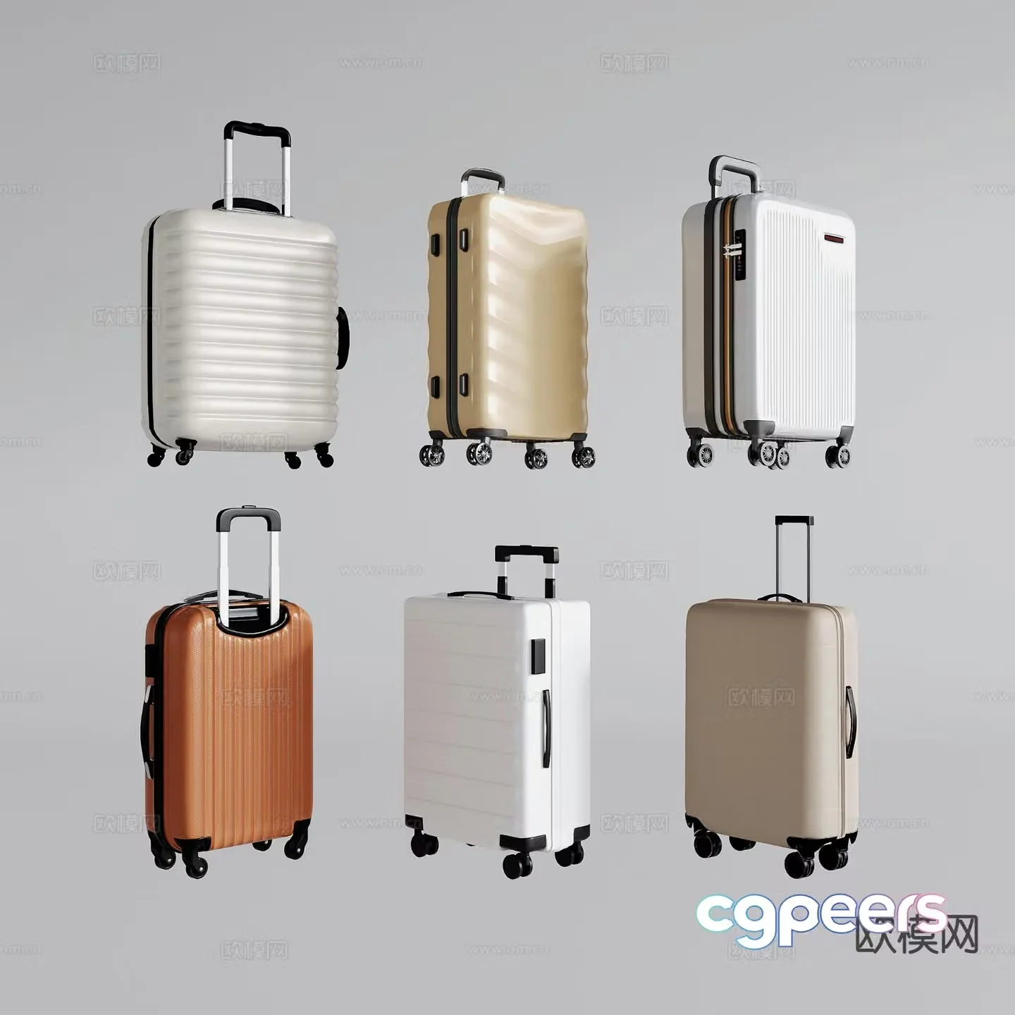 Modern luggage suitcase suitcase suitcase trolley case 3d model