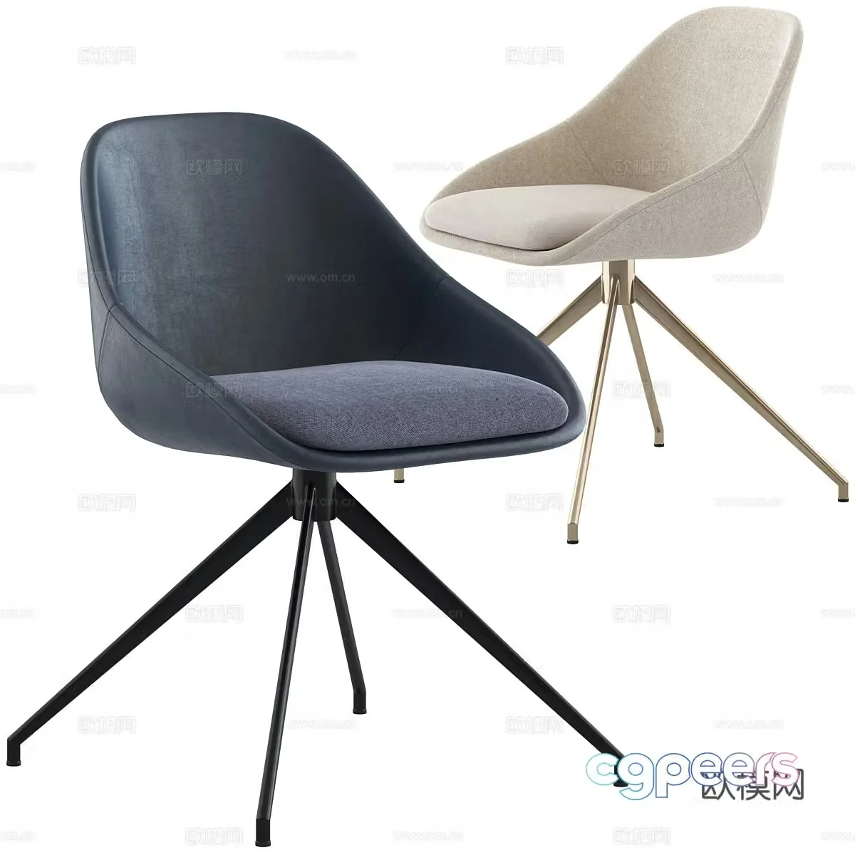 Modern Italian minimalist Globewest Cooper Spider Legs Office Chair 3D Model