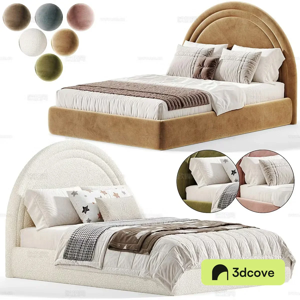 Modern single bed