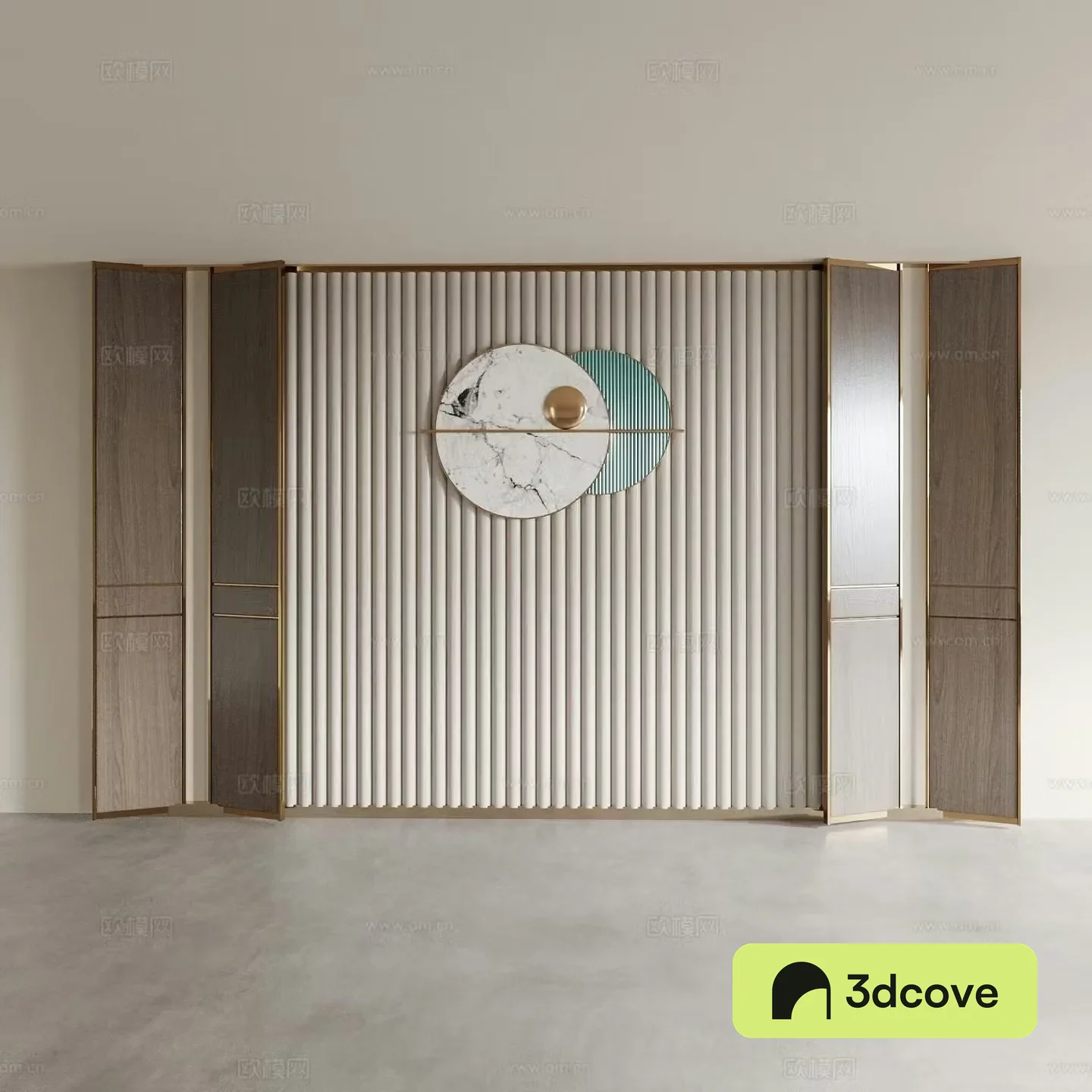 New Chinese style background wall bedside background wall