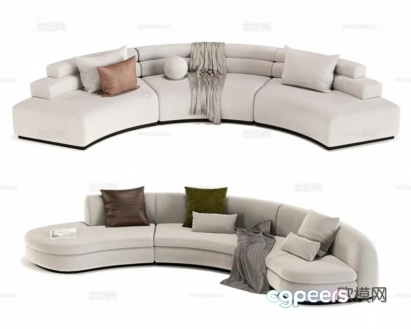 Modern special-shaped sofa curved sofa multi-person sofa sofa 3d model