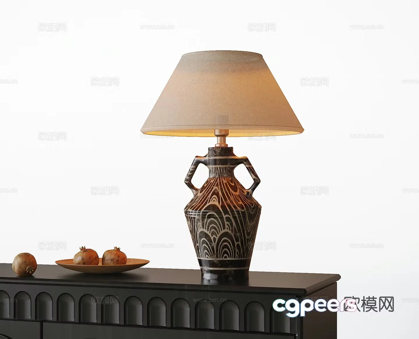 French desk lamp 3d model