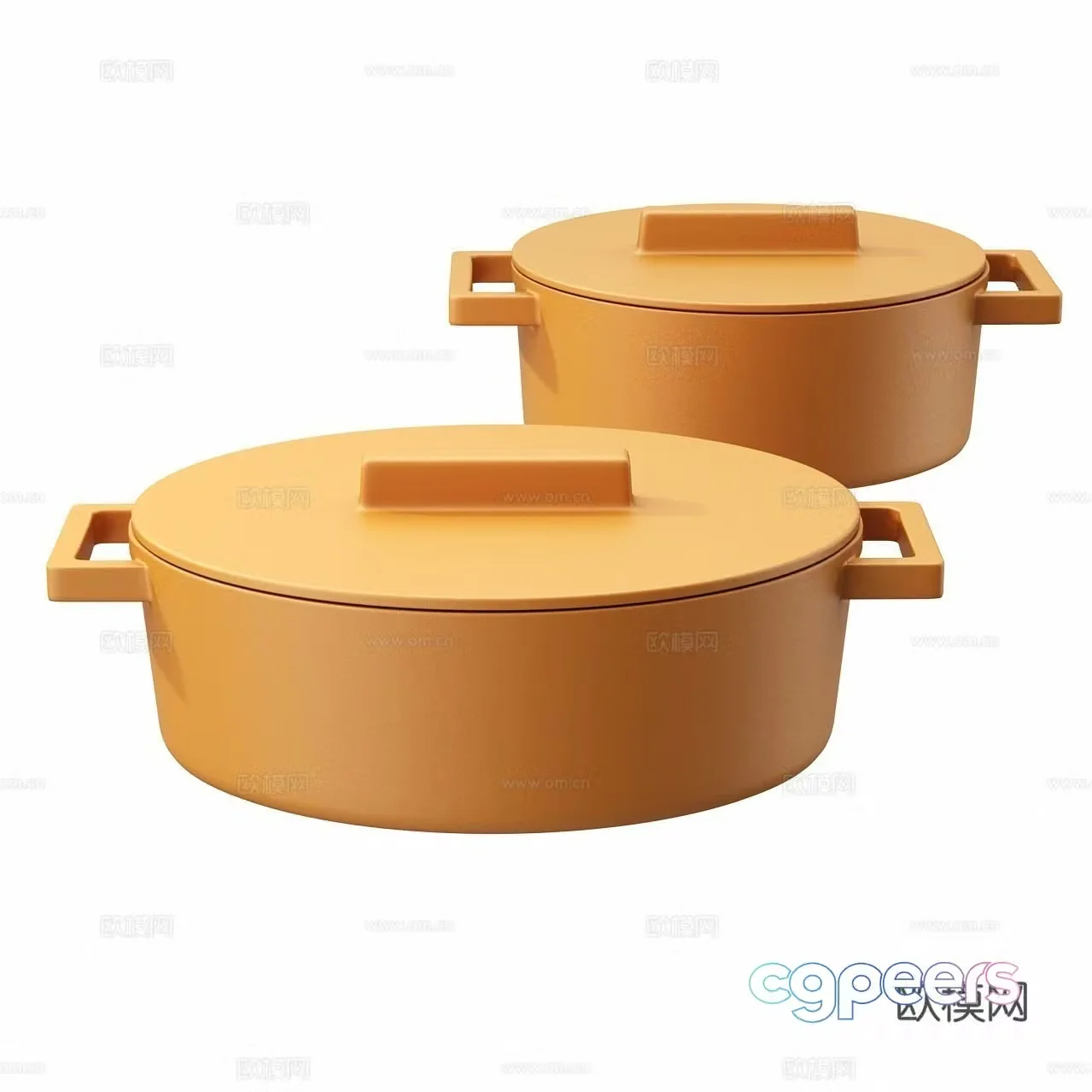 Modern Italian minimalist casserole 3d model