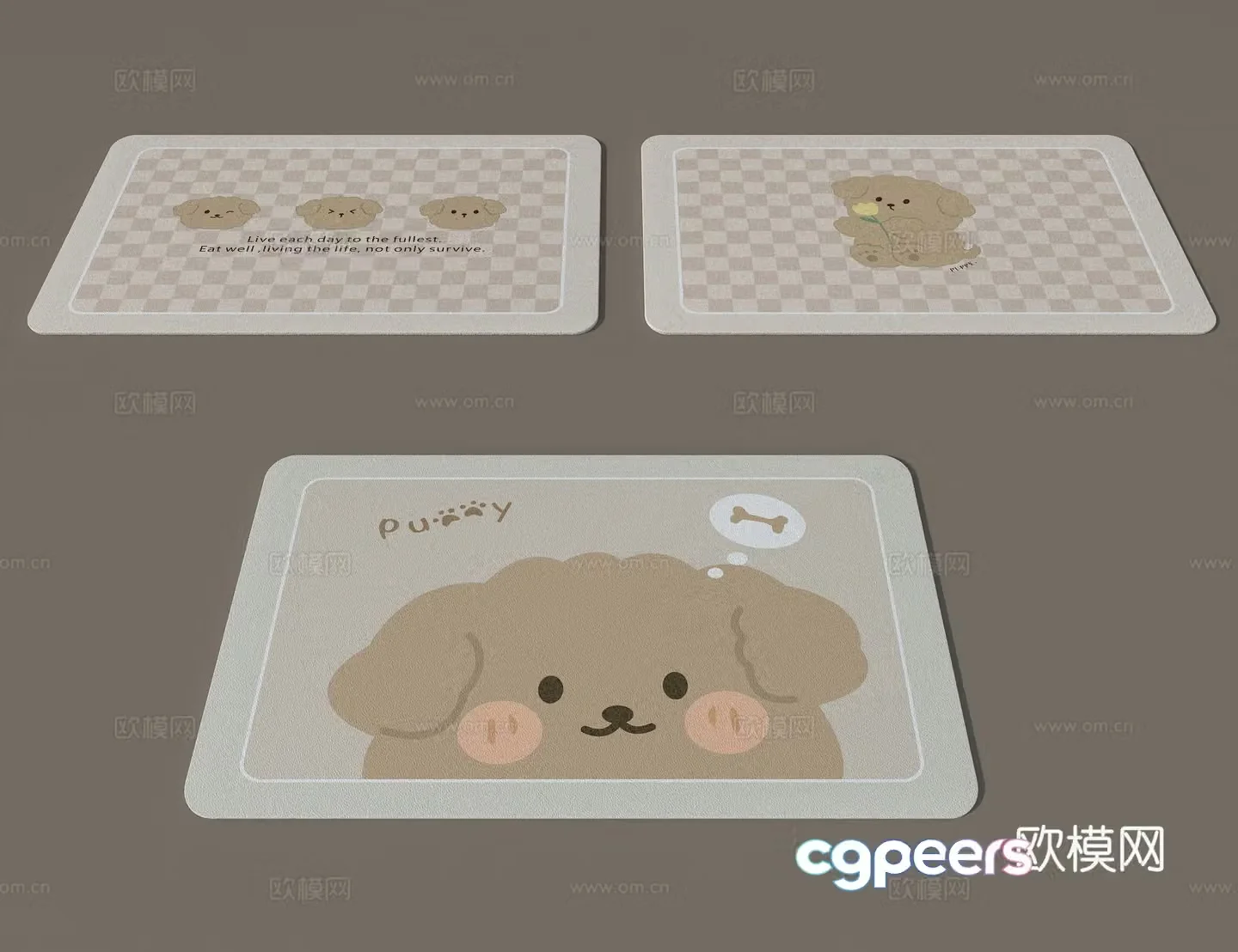 Cartoon carpet 3d model