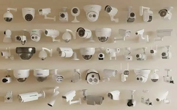 Multiple White Security Cameras 3D Model – 1484 – VRAY Render