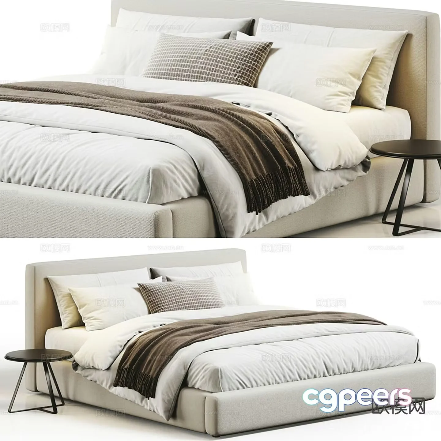 Abbyson double bed 3d model