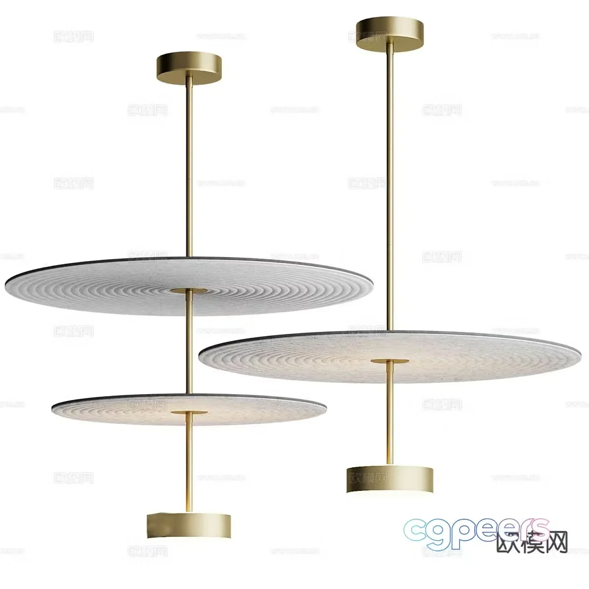 Modern minimalist chandelier 3d model