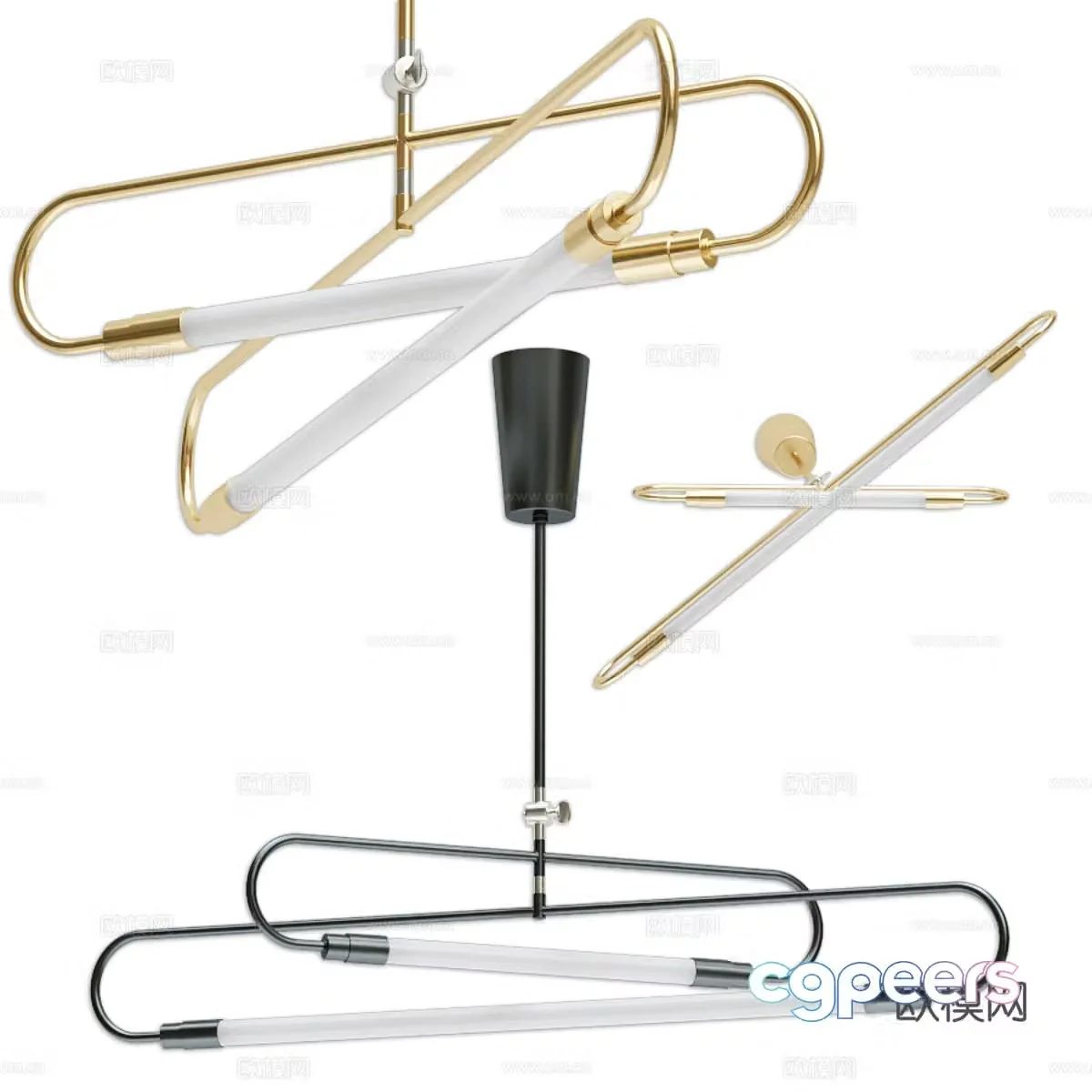 Metal chandeliers Art chandeliers Creative chandeliers Restaurant chandeliers Bar chandeliers Sofa chandeliers 3D model
