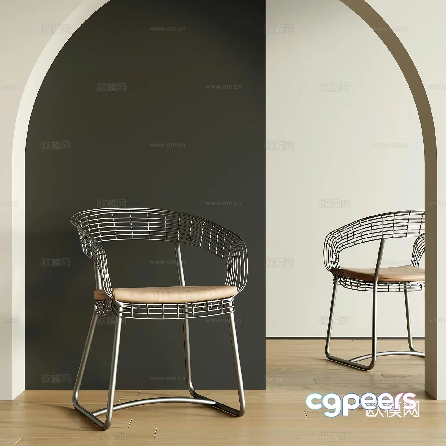 Modern single chair 3d model