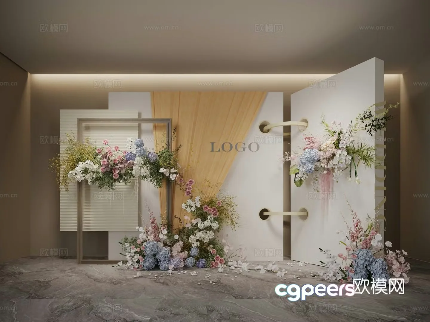 Wedding Flower Art Mei Chen Hydrangea 3D model