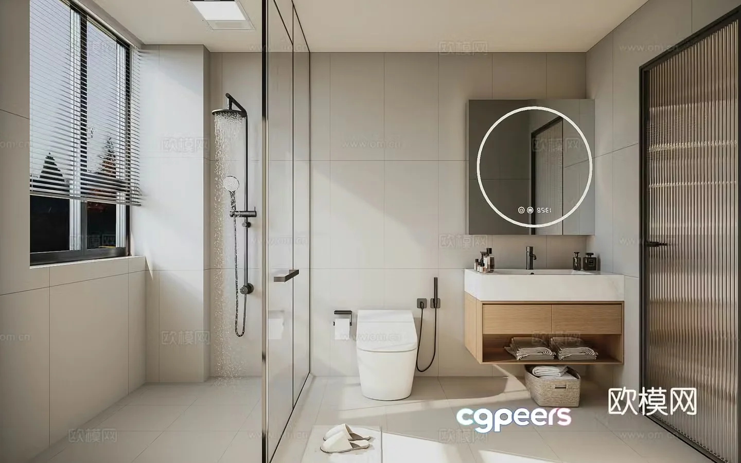 Modern bathroom Minimalist bathroom Italian bathroom 3D model