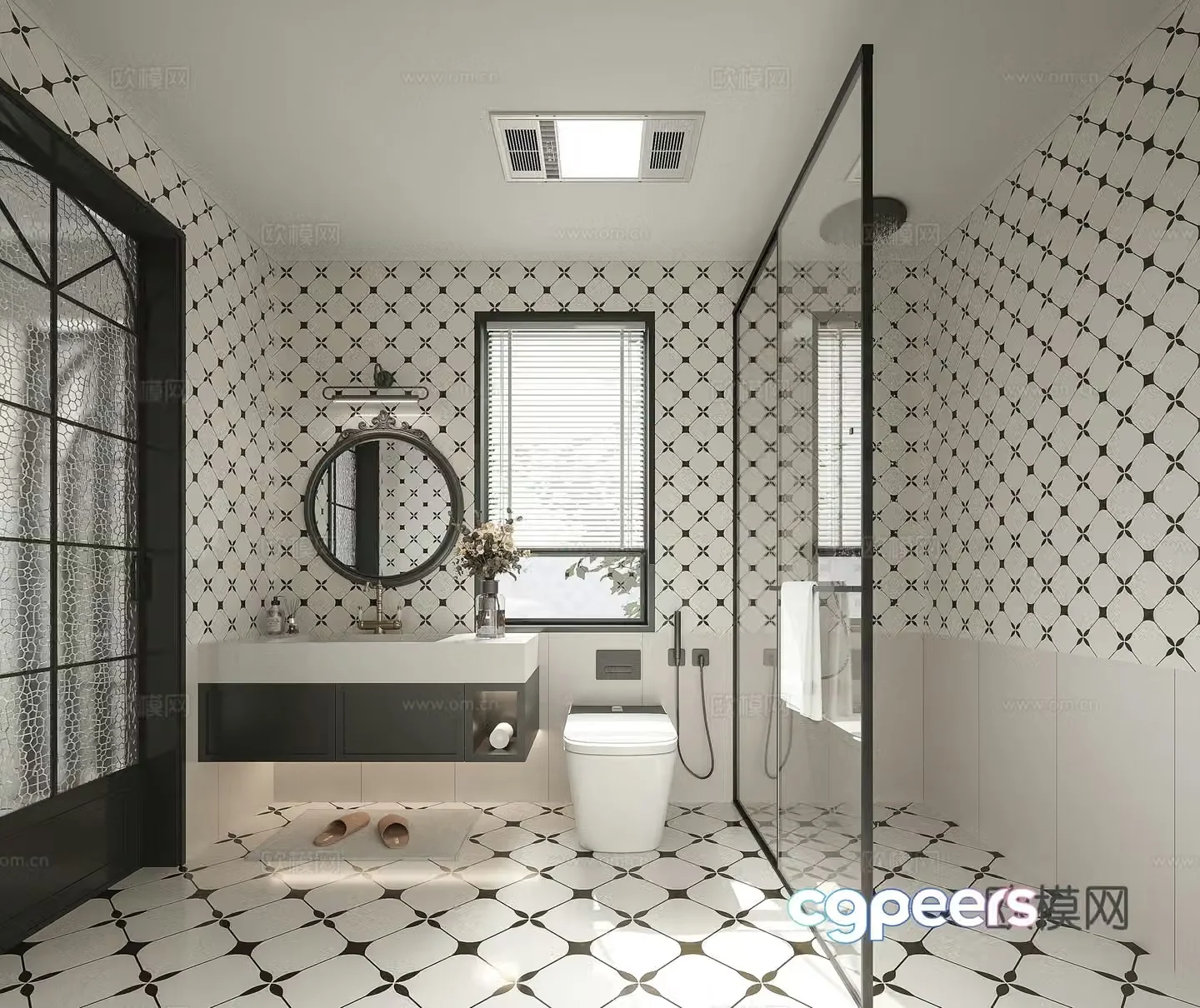French bathroom 3d model