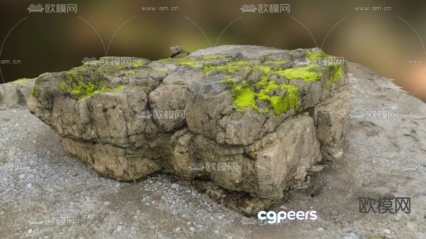 landscape stone rock stone 3d model