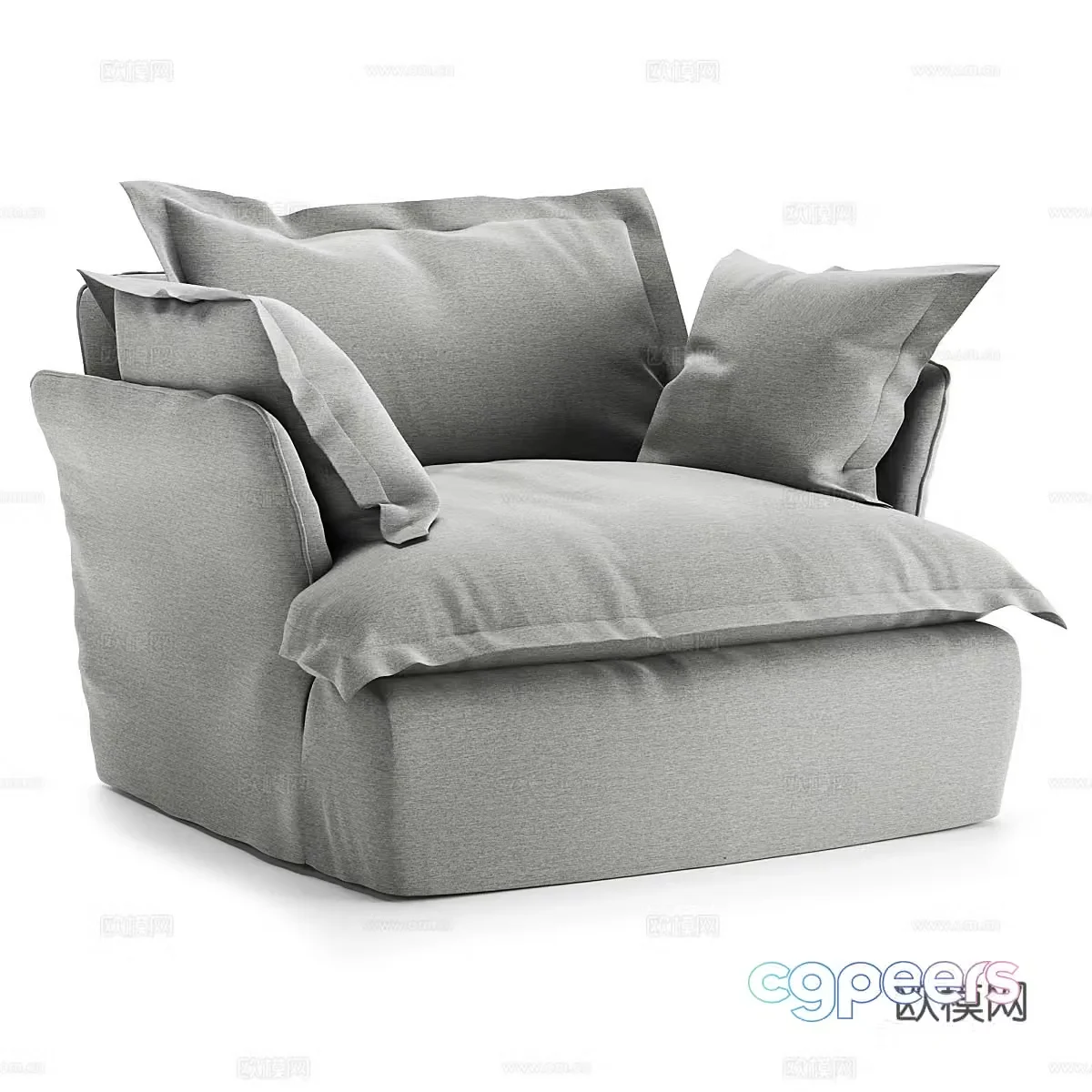 Modern single sofa 3d model