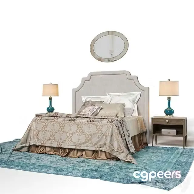 3ds Max Free – Bed with linens