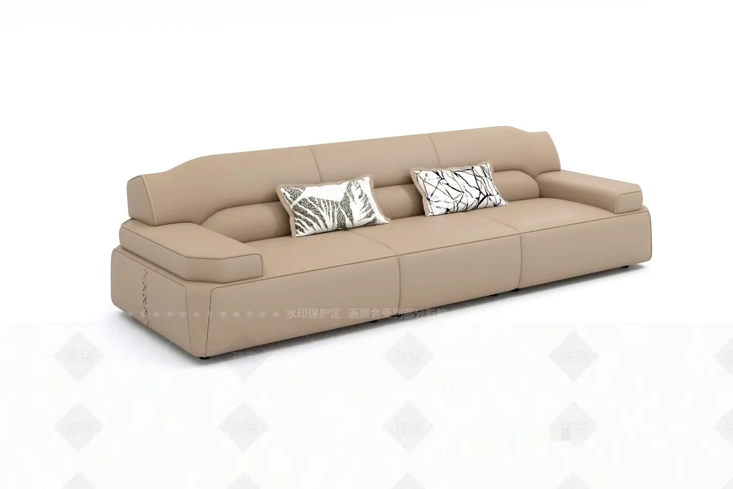 Modern Beige Couch 3D Model – 18411 – VRAY Render
