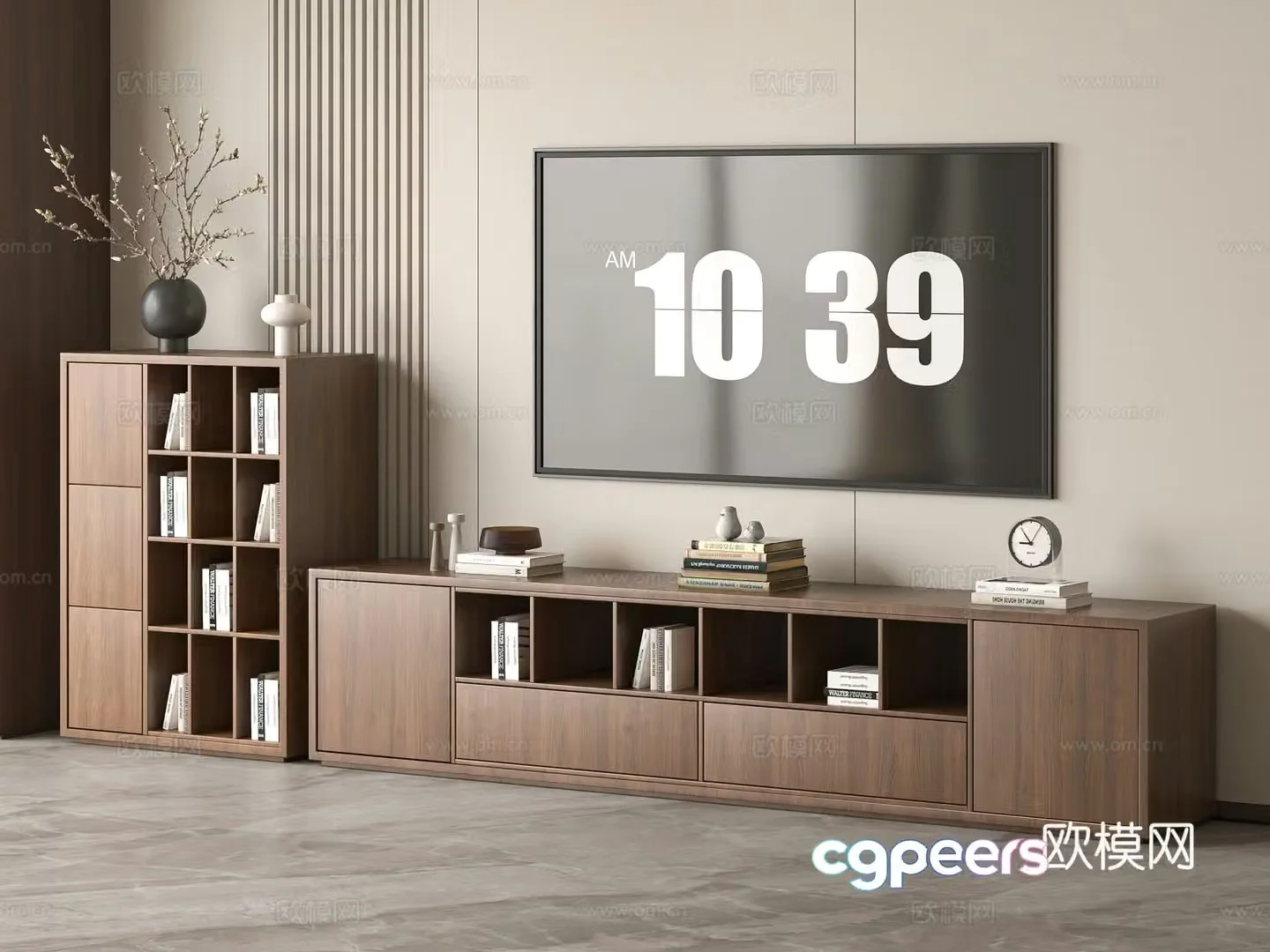 Medieval style TV cabinet 3D model