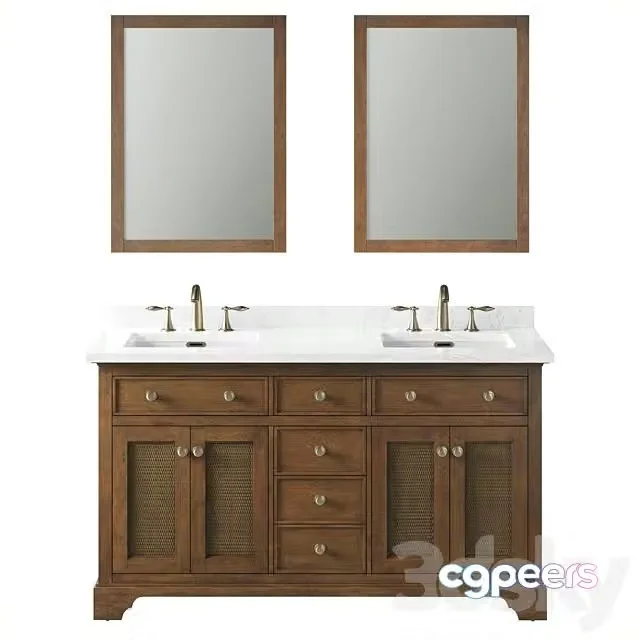 3ds Max Free – OVE Ophelia 60 Almond Latte Vanity