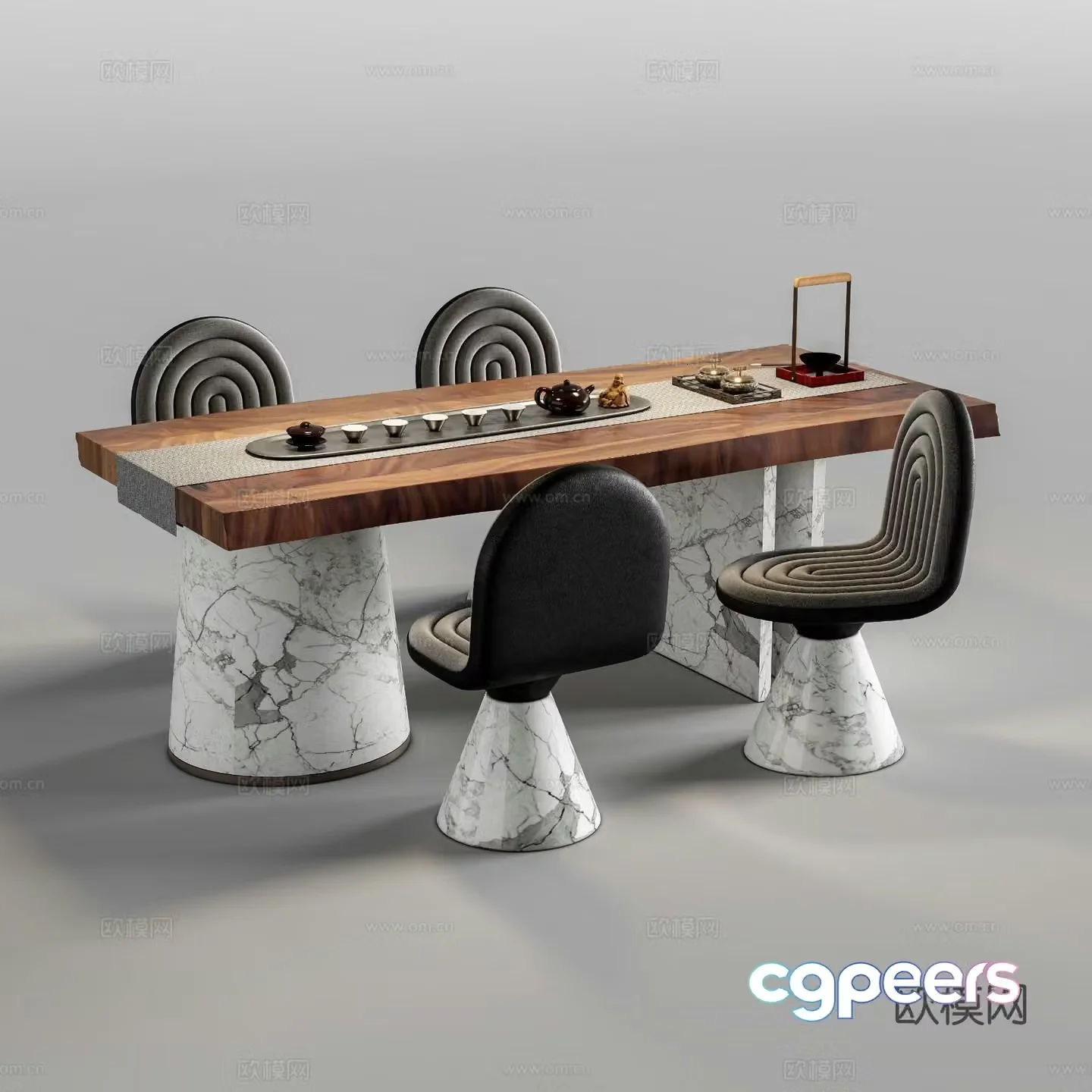 Wabi-sabi tea table tea table 3d model