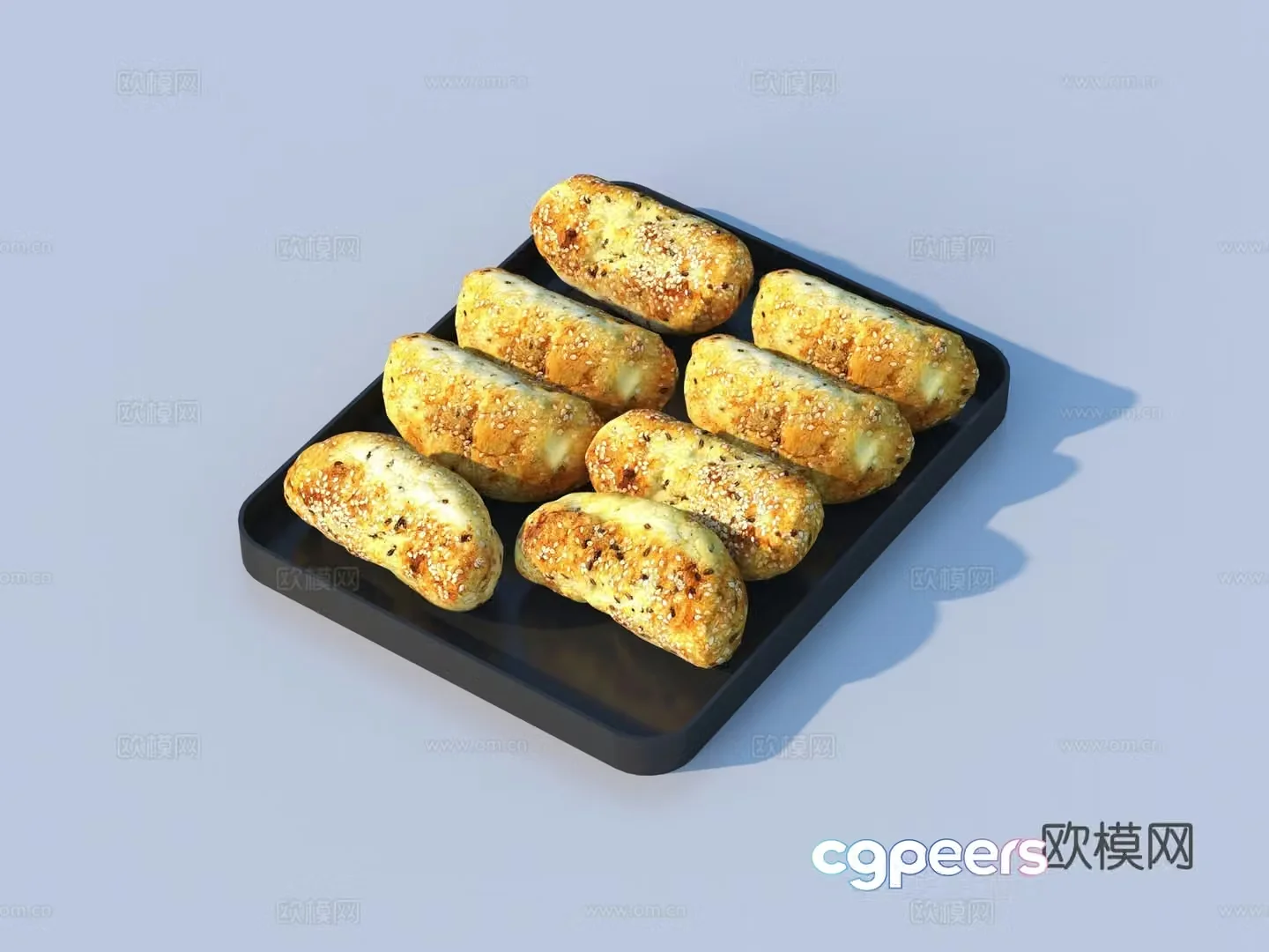 Bread Bread Cookies Food 3D Model