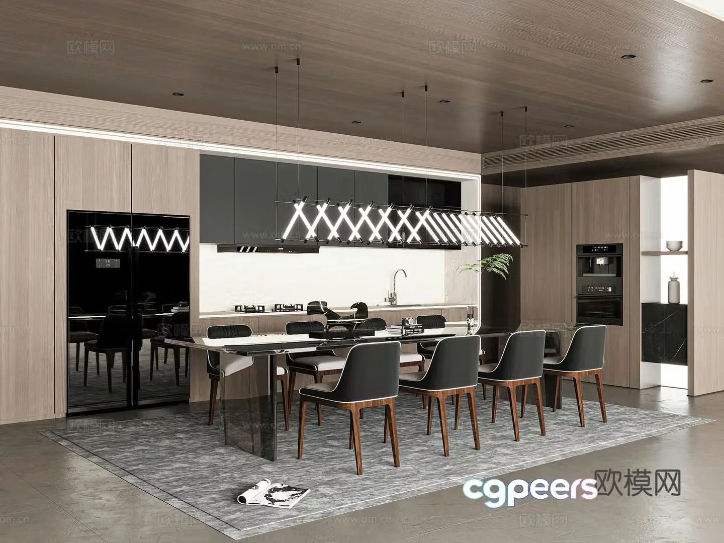 Modern restaurant 3d model