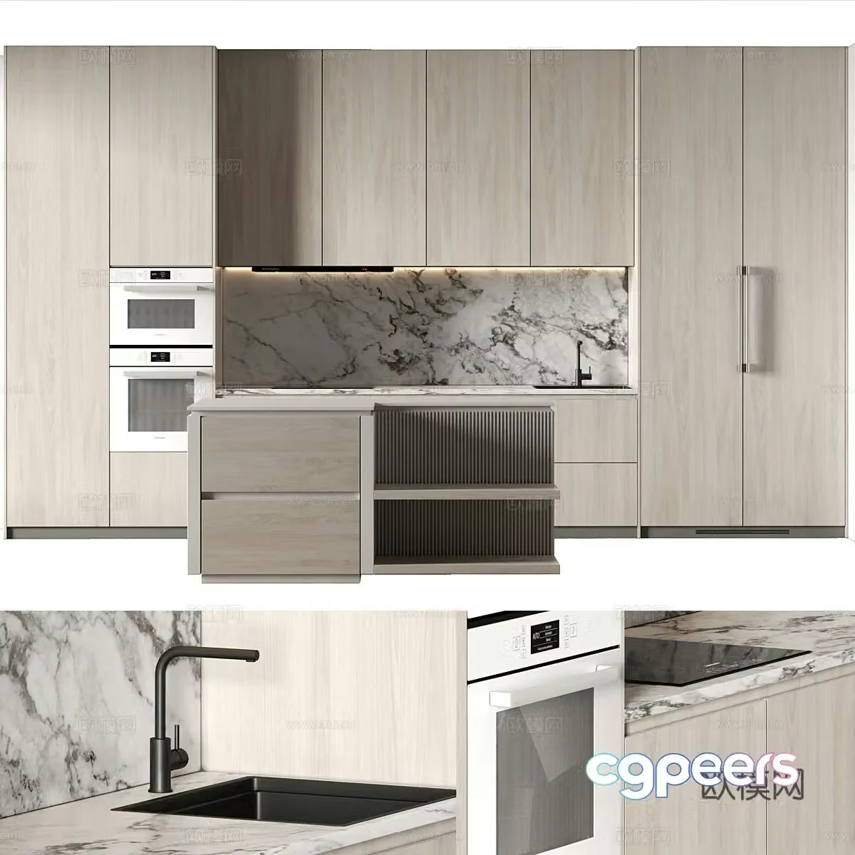 Modern Italian cabinet 3d model