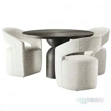 Modern Dining Set 3D Model – 4748 – CORONA Render