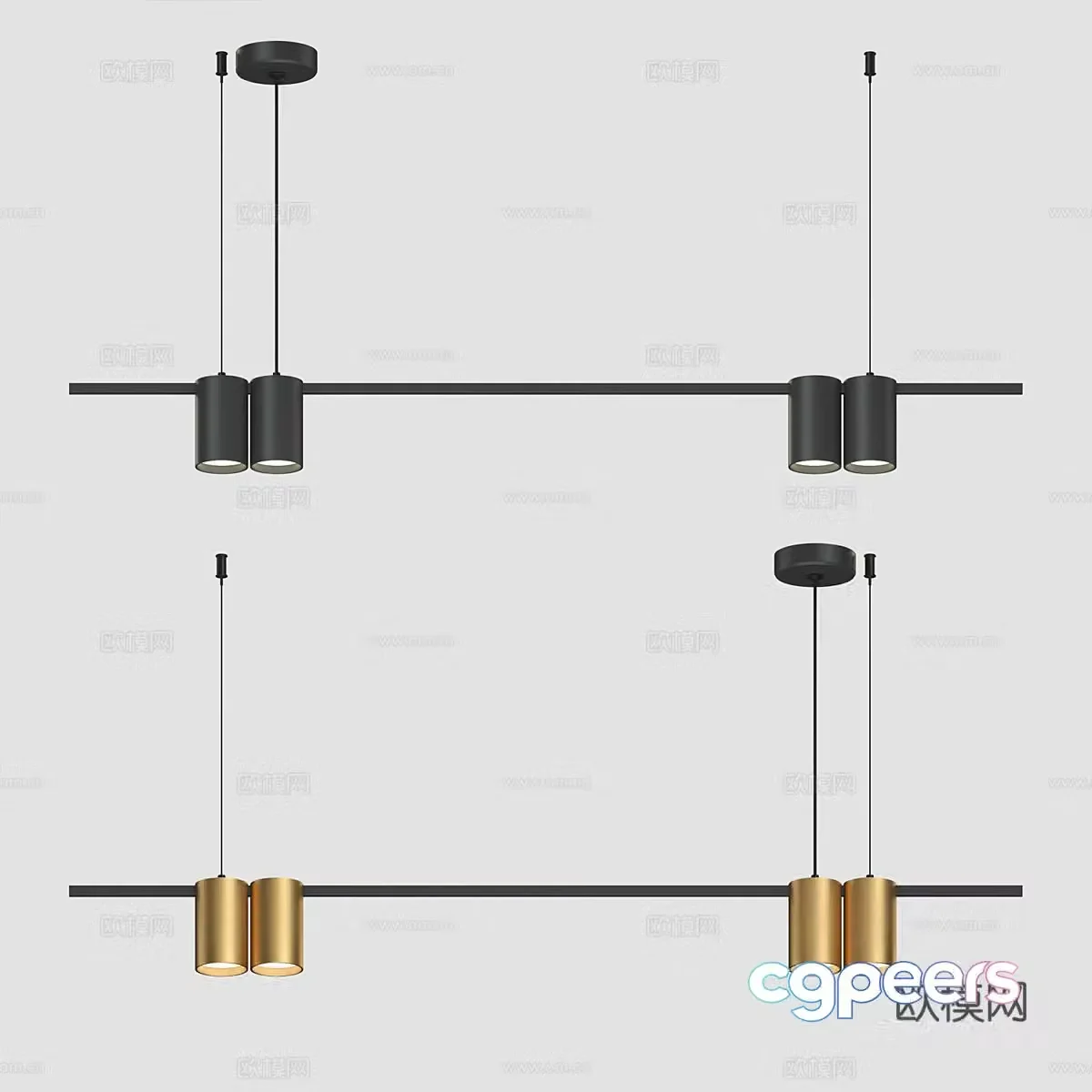 Modern minimalist chandelier dining room chandelier living room chandelier 3d model