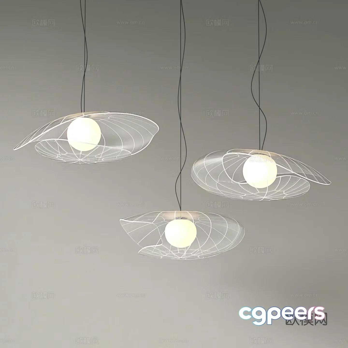 Modern chandelier dining room chandelier study chandelier 3d model