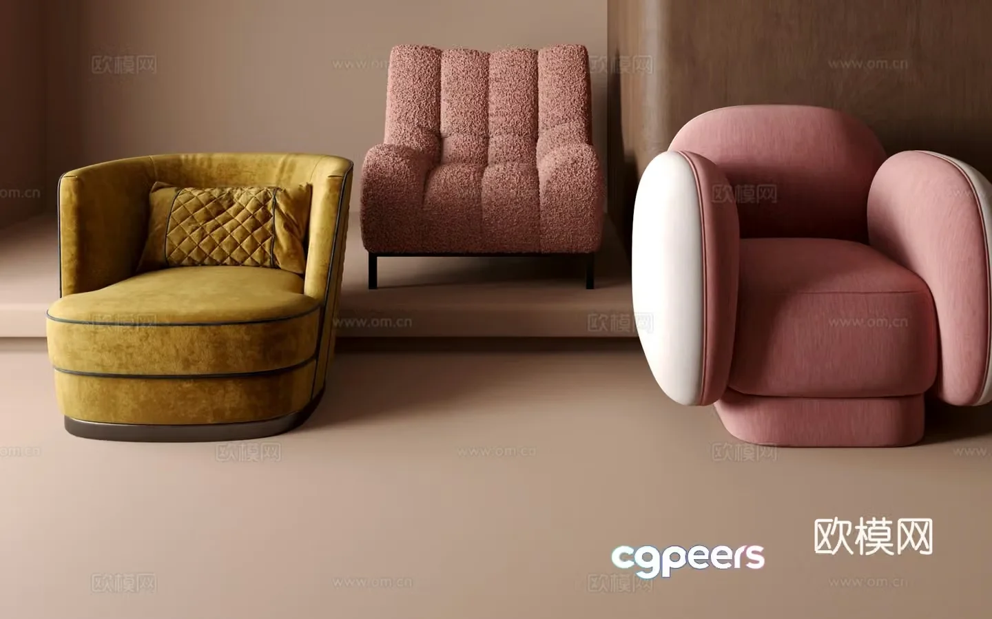 Single sofa 3d model