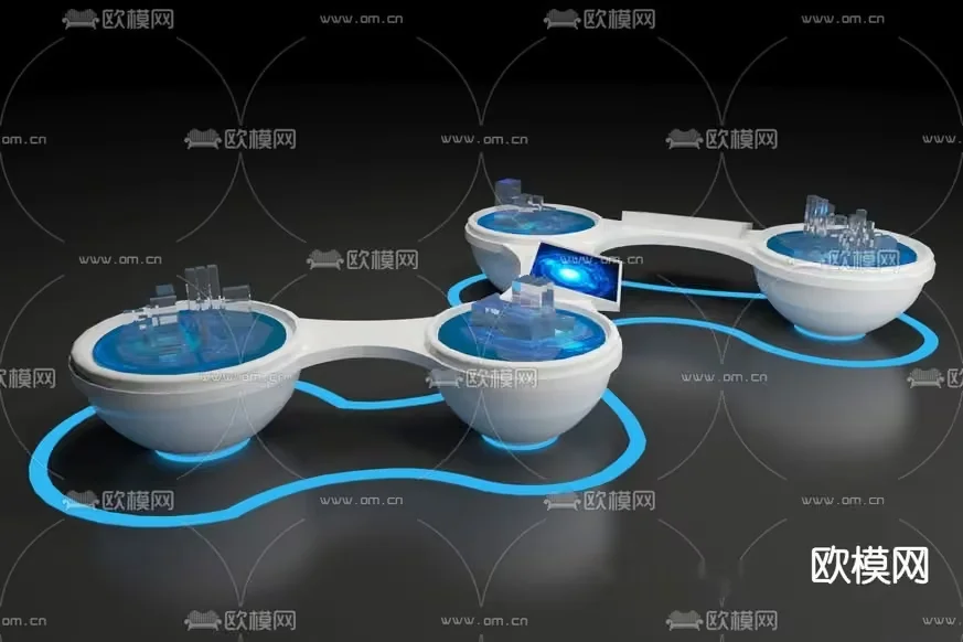 A Futuristic High-Tech Toilet System 3D Model – 10774 – VRAY Render