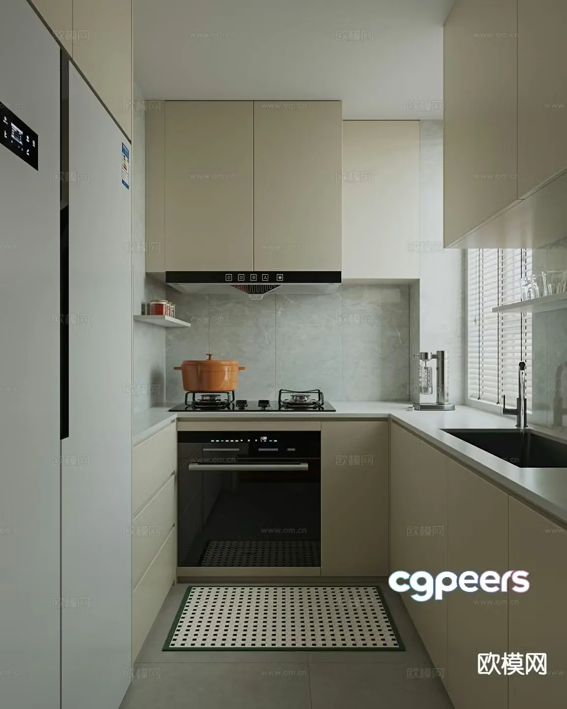 Modern kitchen 3d model