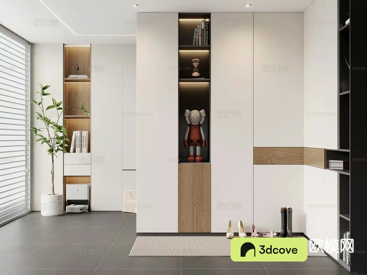 Modern entrance shoe cabinet