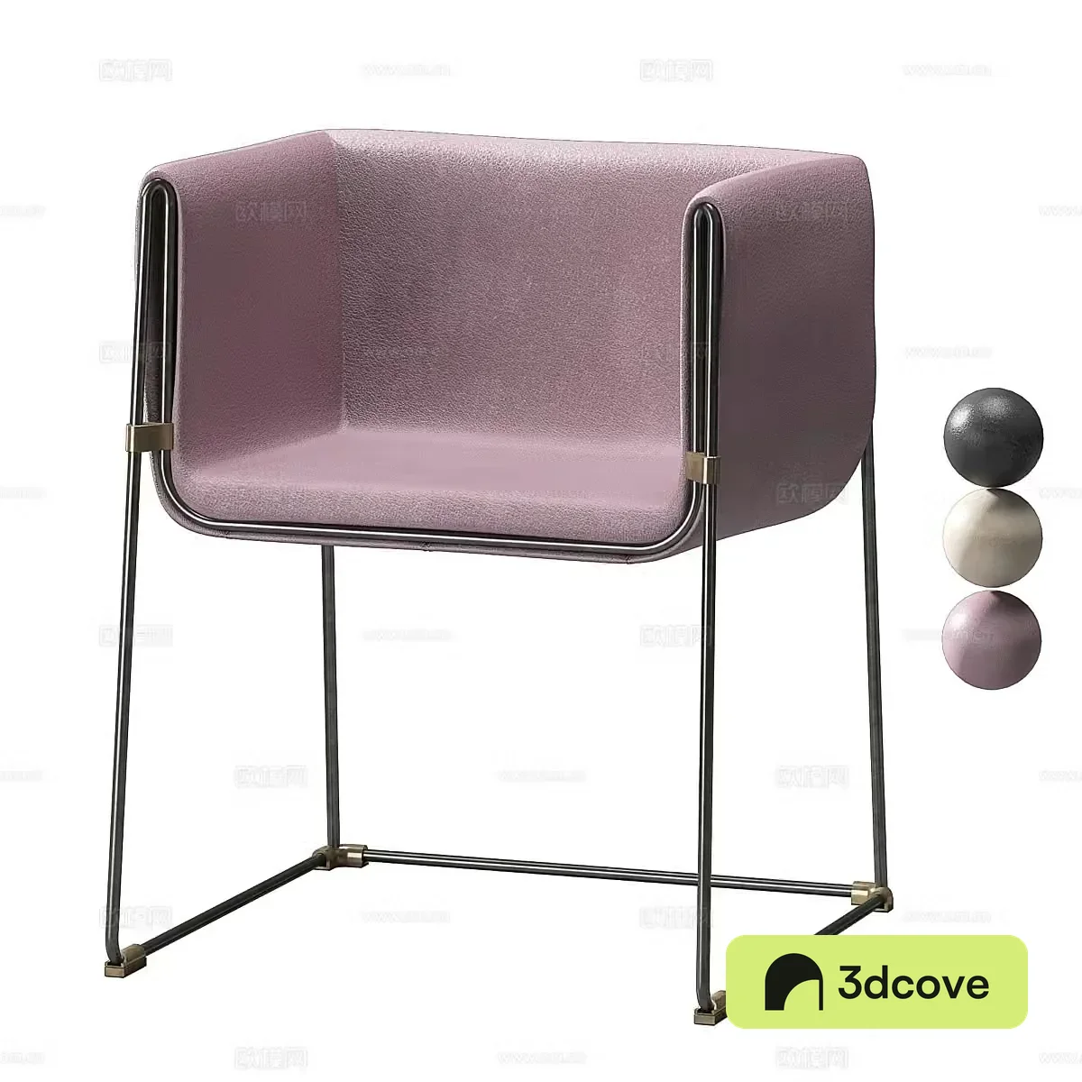 Modern minimalist leather armchair