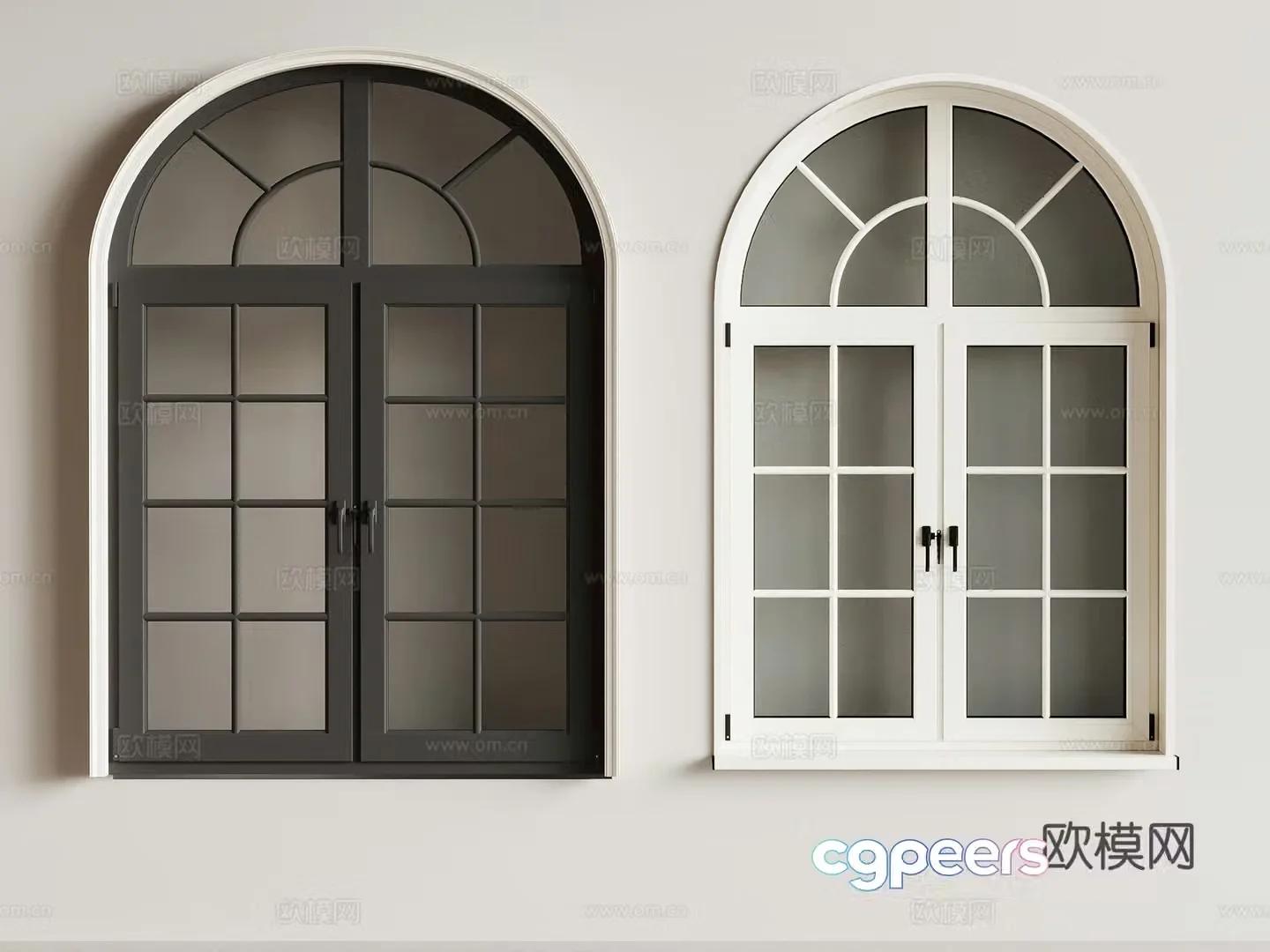03 Window French Window 3D Model