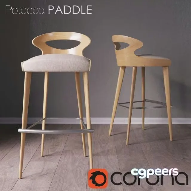 3ds Max Free – Bar chair Potocco PADDLE