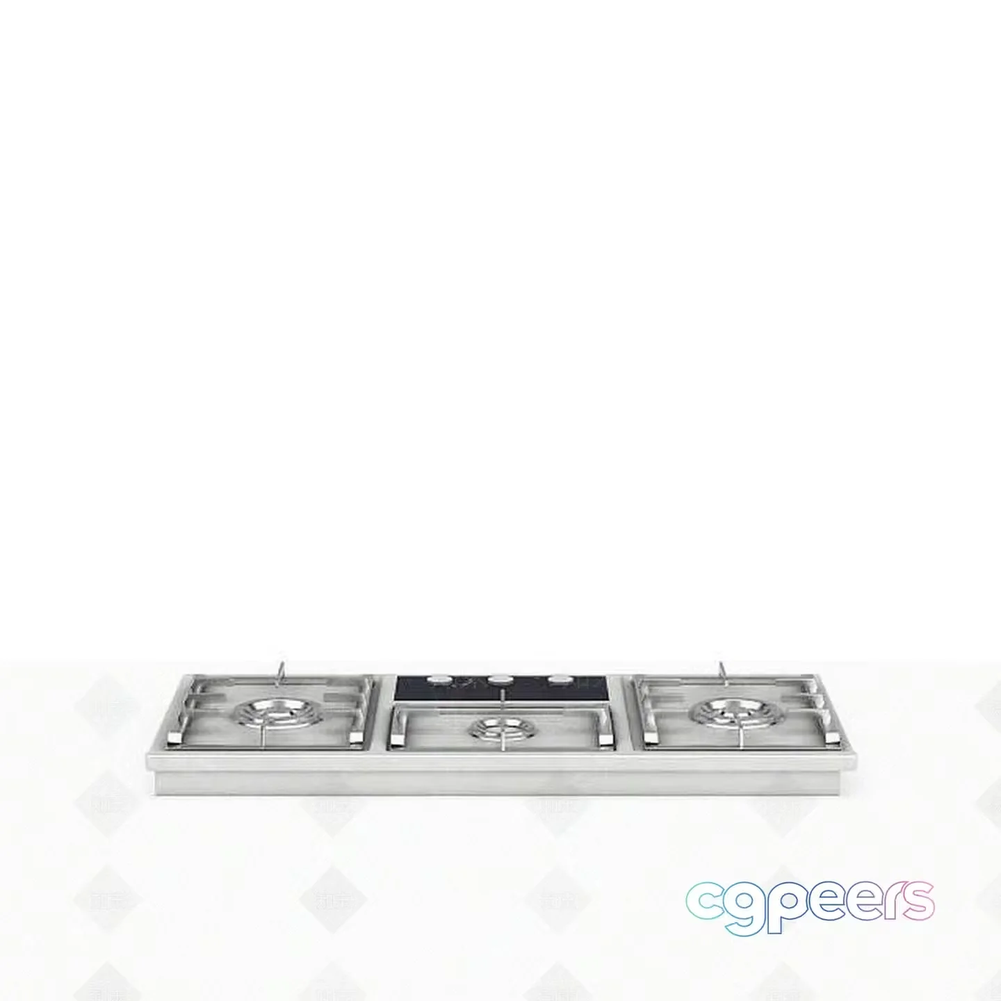 A Stainless Steel Cooktop 3D Model – 15757 – VRAY Render