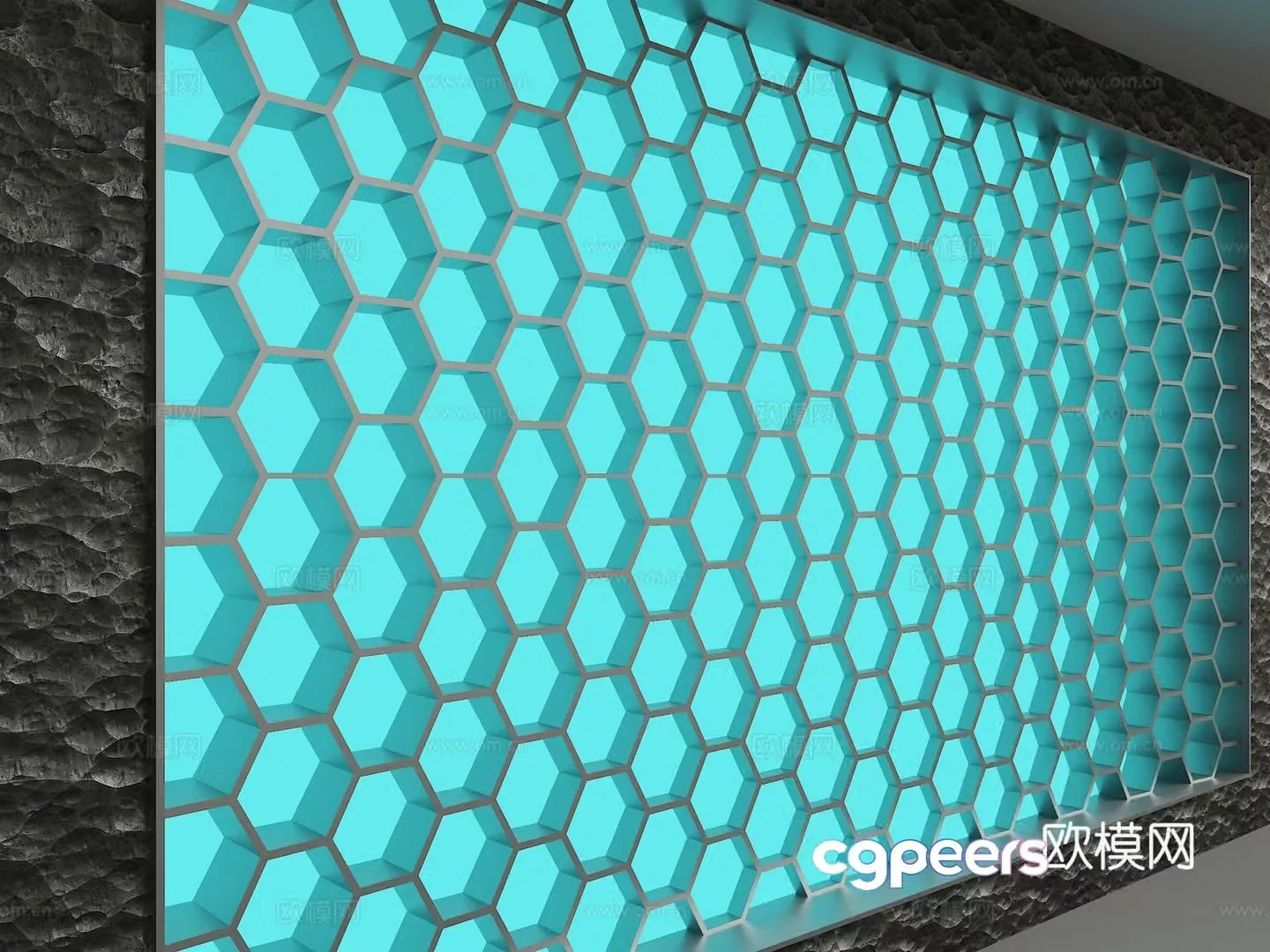 Modern background wall 3d model