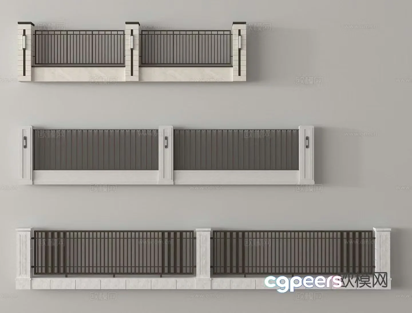 Fence Wrought Fence Garden Fence Community Fence 3D Model
