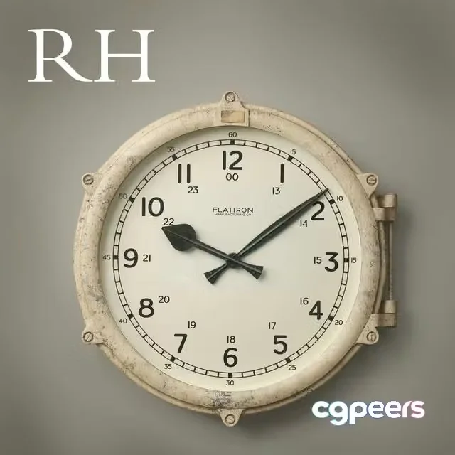 3ds Max Free – RH_1930S BARGE CLOCK