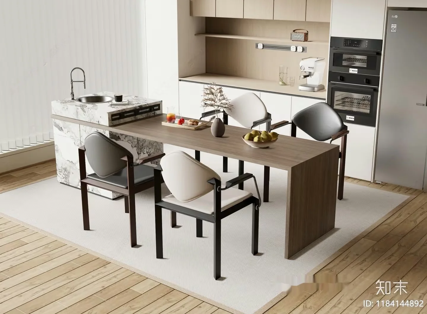 Modern Kitchen 3D Model – 17633 – VRAY Render