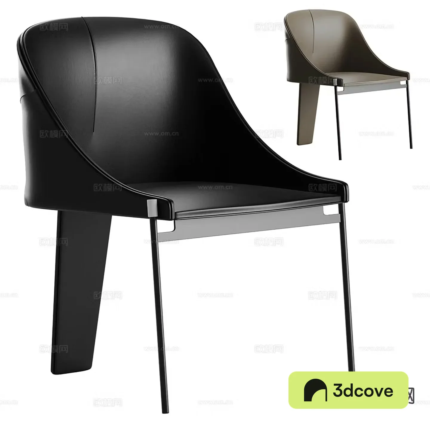 Lenzi modern leather chair single chair