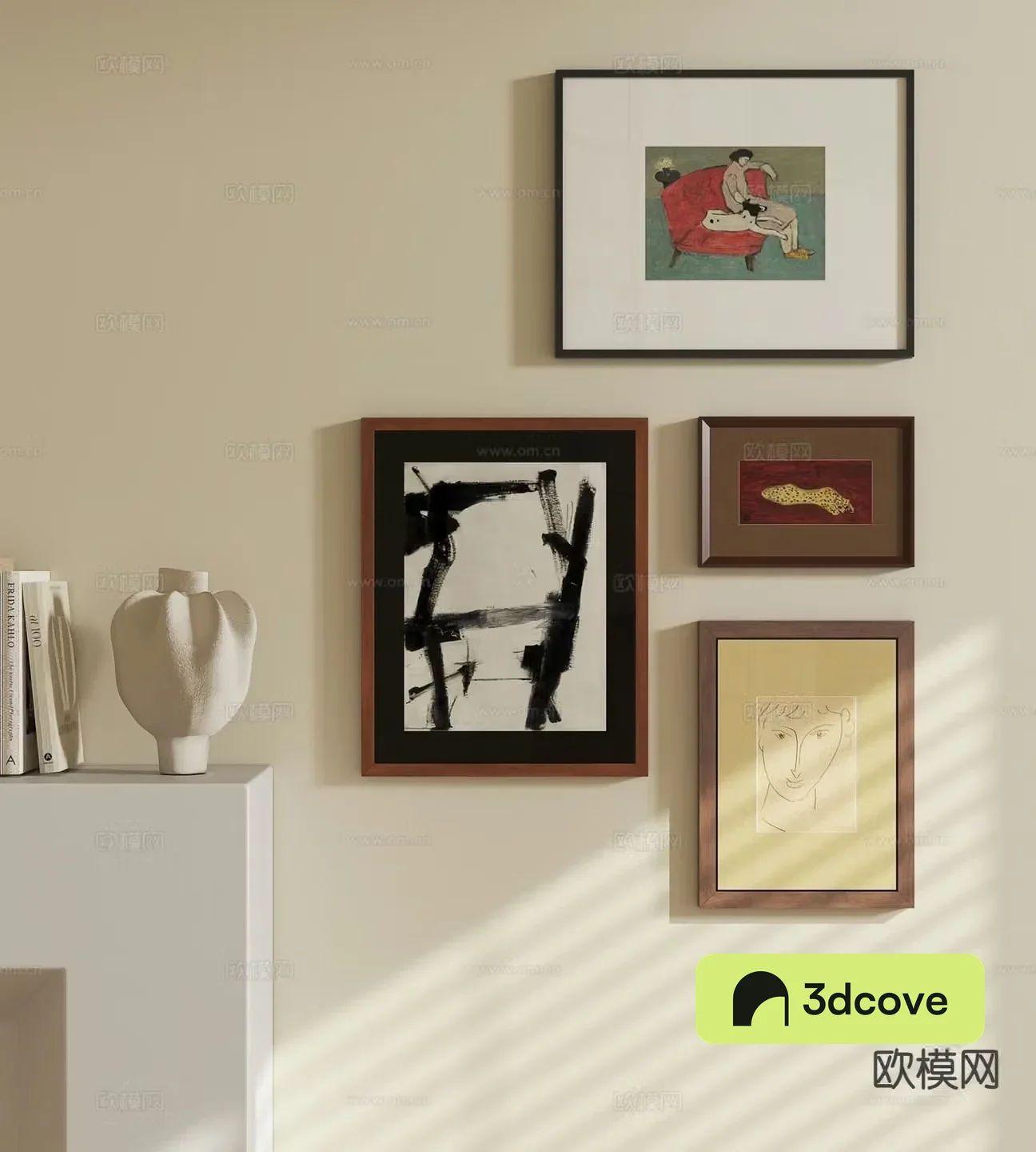 Medieval style abstract painting hanging painting