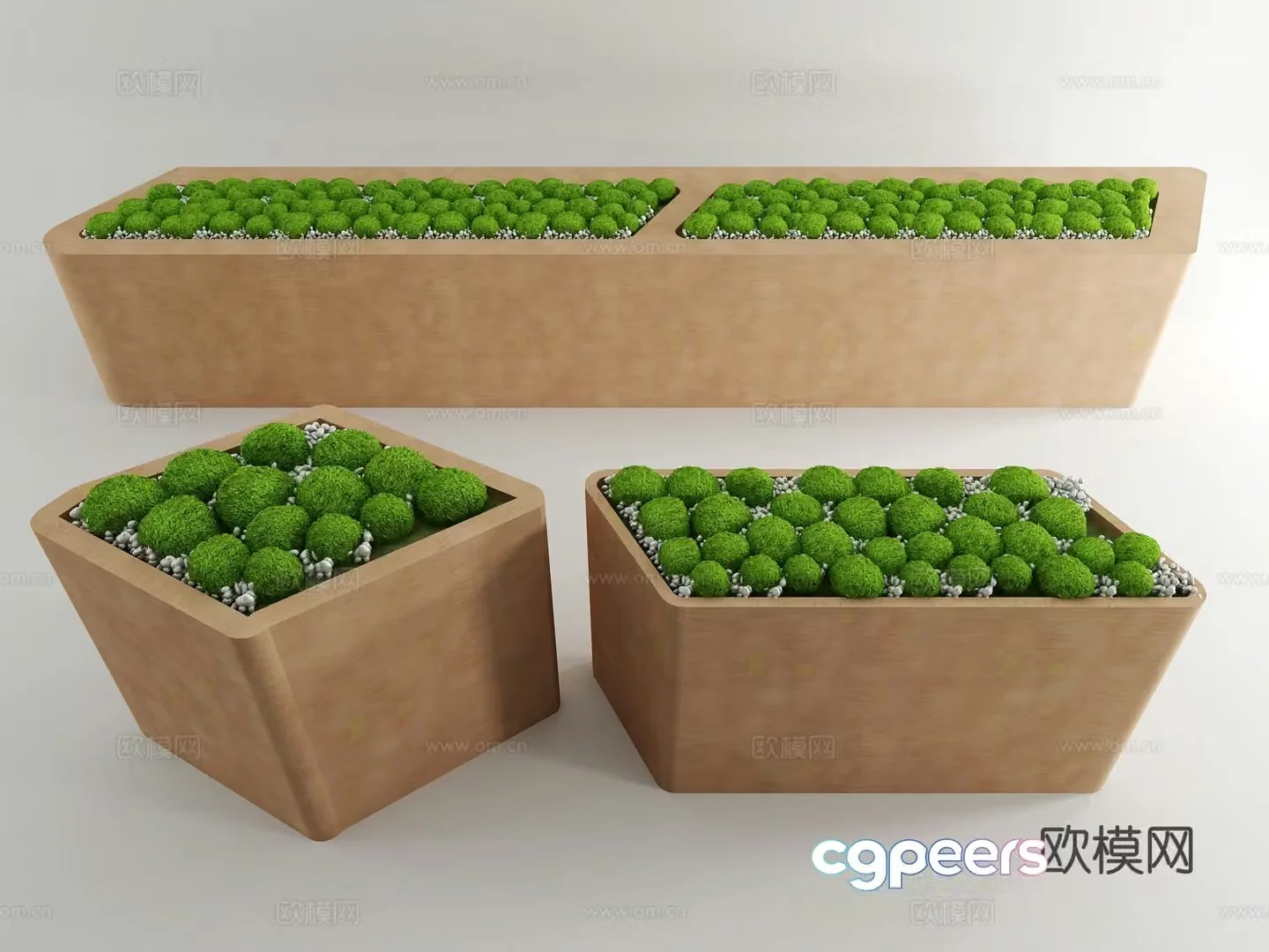 Outdoor flower box flower pond flower bed 3D model