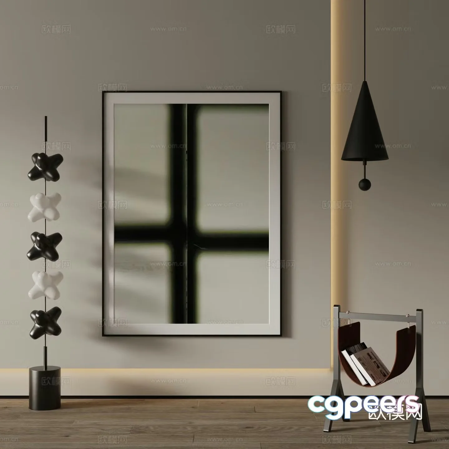 Modern Art Painting Decorative Painting 3D Model
