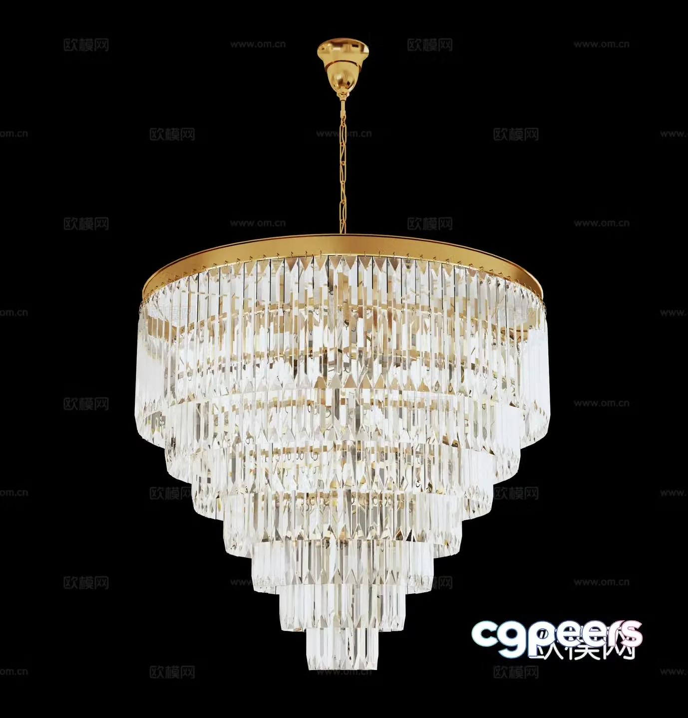 Modern round crystal lamp Light luxury crystal lamp Crystal chandelier High-end crystal lamp Lamp 3D model