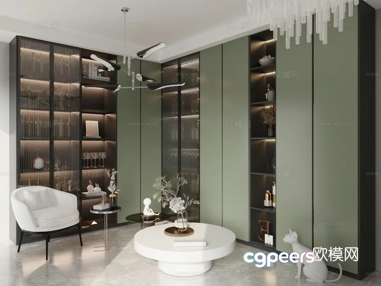 Modern home cloakroom 3d model