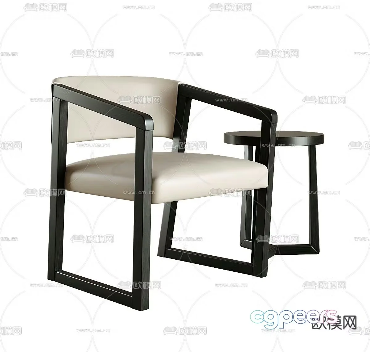 New Chinese style chair dining chair armchair 3d model