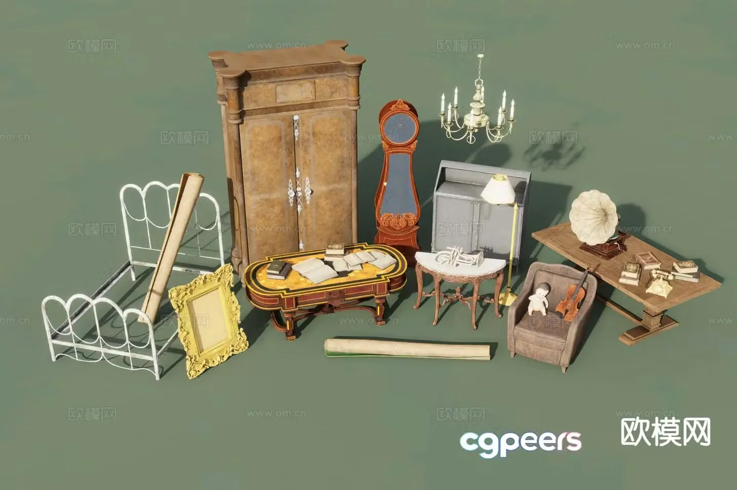 Antique furniture sketch 3d model